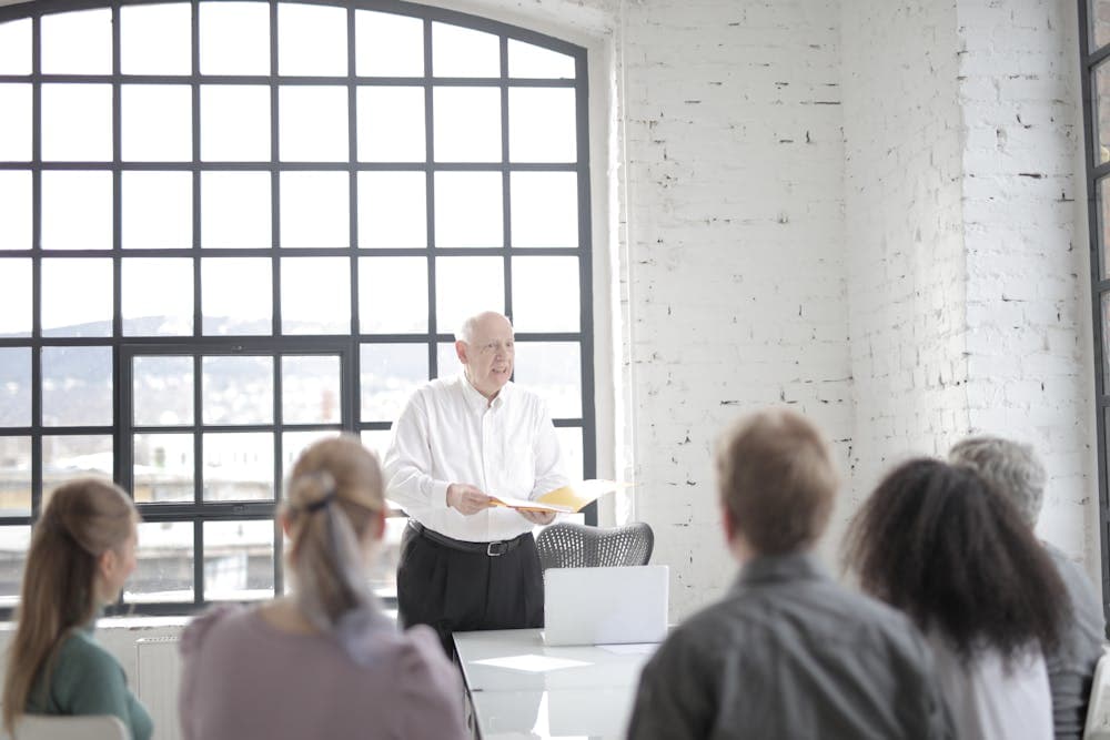 Séance de coaching en entreprise