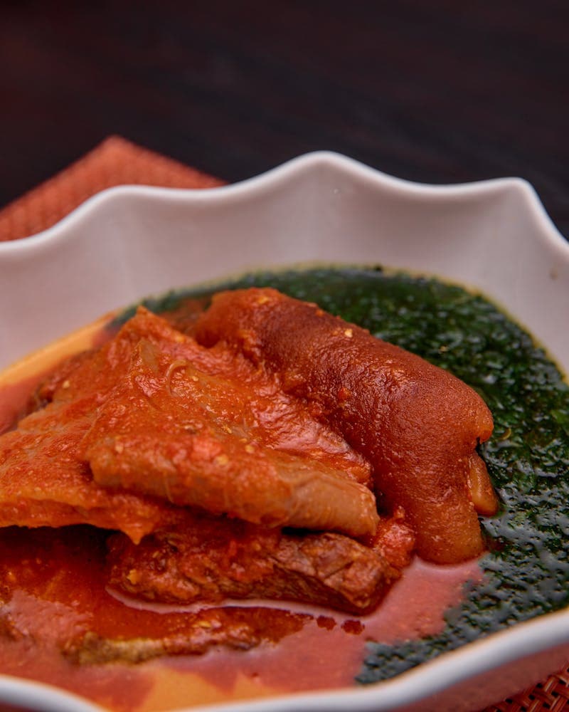 Foutou banane + sauce graine